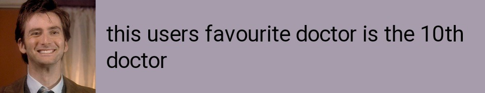 this user's favourite doctor is the tenth doctor